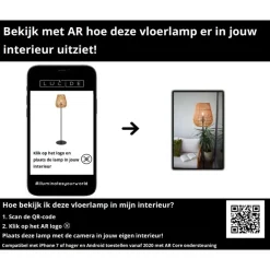 Lucide NERIDA Vloerlamp - Naturel