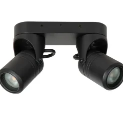 Lucide NIORT - Plafondspot Buiten - 2xGU10 - IP44 - Zwart