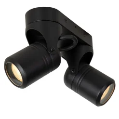 Lucide NIORT - Plafondspot Buiten - 2xGU10 - IP44 - Zwart