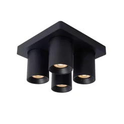 Lucide plafondspot Nigel 4-spot - zwart