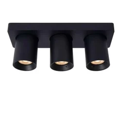 Lucide plafondspot Nigel 3-spot - zwart