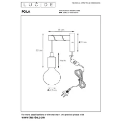 Lucide POLA Wandlamp - Blauw