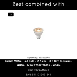 Lucide PUNCH Plafondspot - Wit