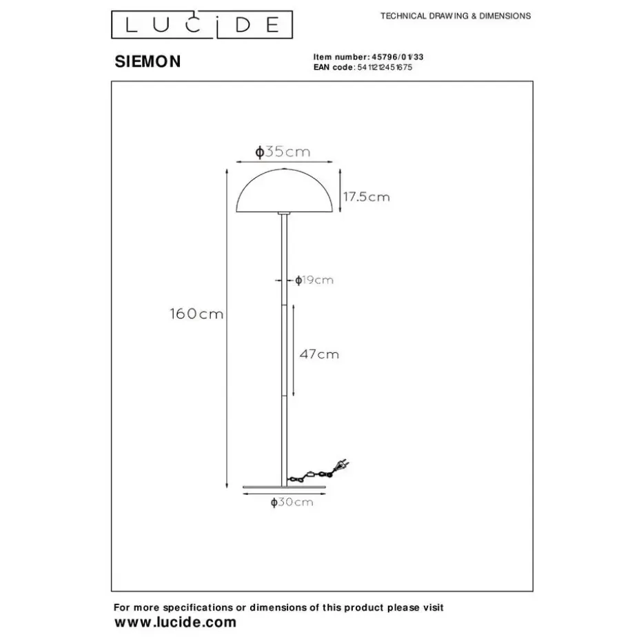 Lucide SIEMON Vloerlamp - Groen