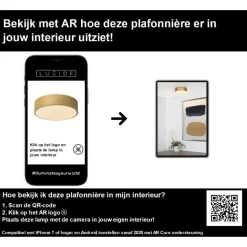 Lucide UNAR Plafonnière - Mat Goud / Messing