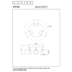 Lucide UPTON Plafondspot - Fumé