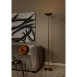 Lucide ZENITH Vloerlamp - Mat Goud / Messing