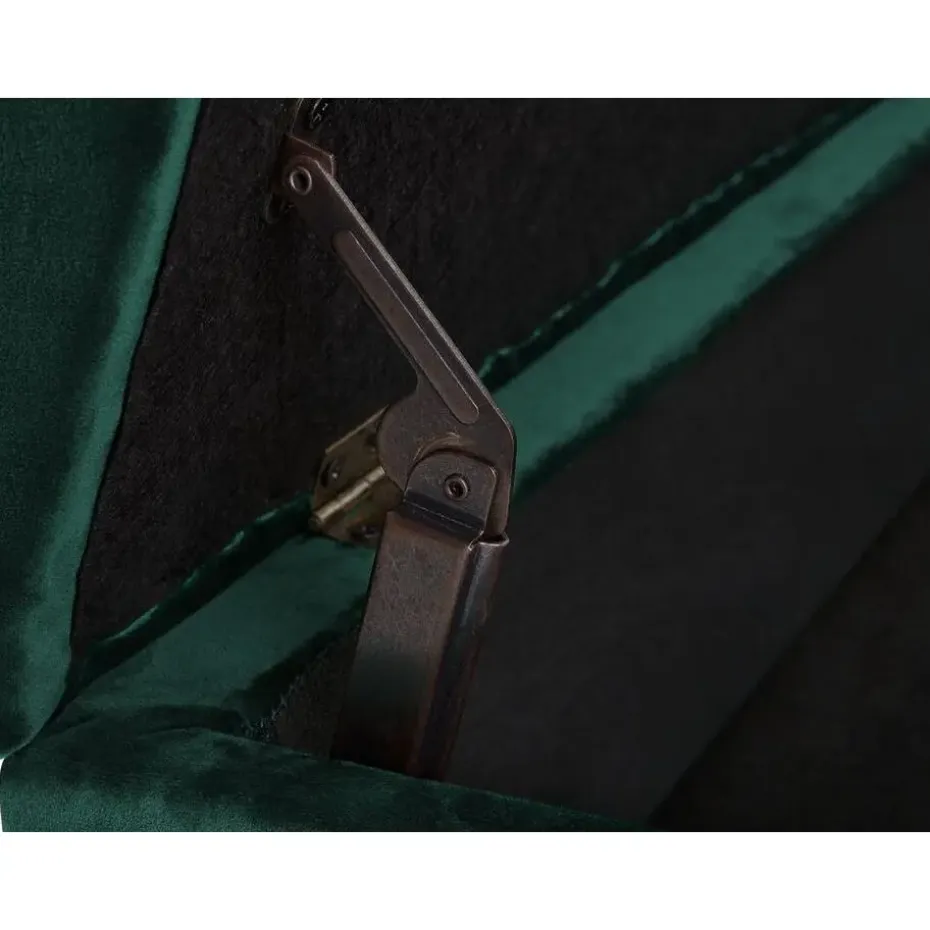 LUIRO - Chaise longue - Groen - Linkerzijde - Fluweel