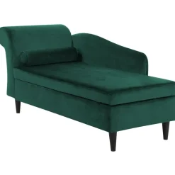 LUIRO - Chaise longue - Groen - Linkerzijde - Fluweel