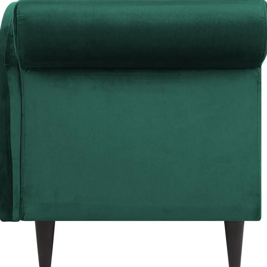 LUIRO - Chaise longue - Groen - Linkerzijde - Fluweel