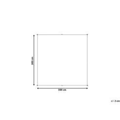 LUKKA - Schaduwdoek - Gebroken wit - 300 cm - Polyester