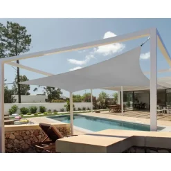 LUKKA - Schaduwdoek - Grijs 300 cm - Polyester