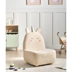 LULEA - Kinderstoel - Lichtbeige - Bouclé