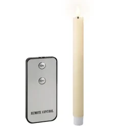 Lumineo Dinerskaarsen - LED - 4 ST - creme wit - 24 cm