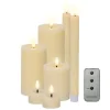 Lumineo LED kaarsen set - 7-delig - creme - met afstandsbediening