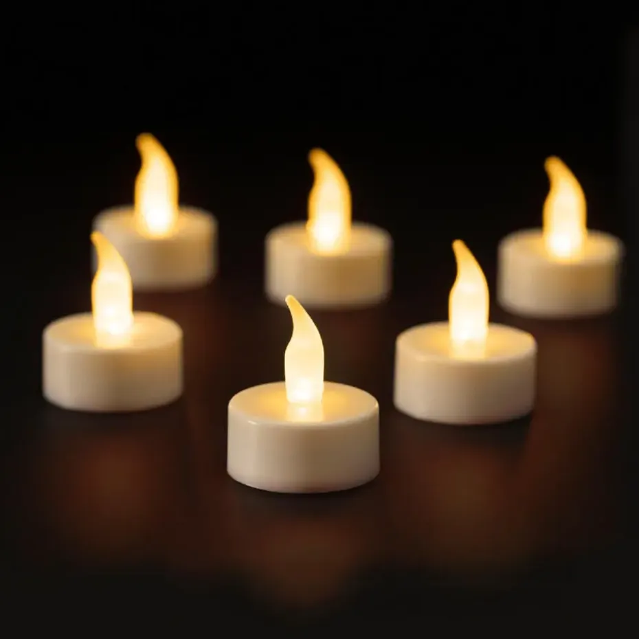 Lumineo LED waxinelichtjes - 6x stuks - wit