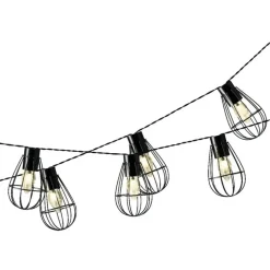 Lumineo Lichtsnoer - solar - metaal - 8 lampjes - 350 cm