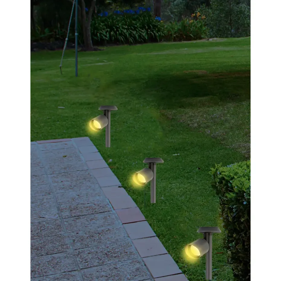 Lumineo Prikspot - solar - antraciet - 25 cm