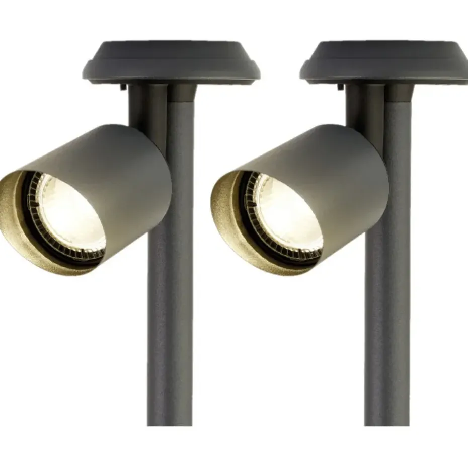 Lumineo Prikspot - solar - antraciet - 25 cm