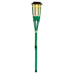 Lumineo Tuinfakkel Bodi - solar - groen - vlameffect - 54 cm