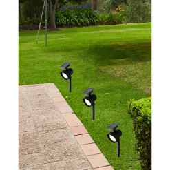 Lumineo Tuinverlichting spots - 2 stuks - solar - 31 cm