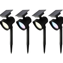 Lumineo Tuinverlichting spots - 2 stuks - solar - 31 cm