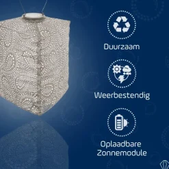 Lumiz Lampion op zonne energie - Solar tuinverlichting - Triangle Set - 3 stuks