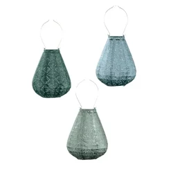 Lumiz Lampion op zonne energie - Solar tuinverlichting - Tulip Set - 3 stuks