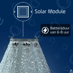 Lumiz Lampion op zonne energie - Solar tuinverlichting - Tulip Set - 3 stuks