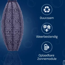 LUMIZ Solar Lampion Bazaar Long Oval - 20 cm - Future Dusk