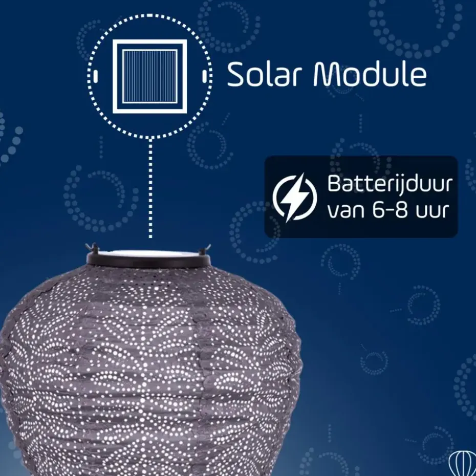 LUMIZ Solar Lampion Folia Balloon - 20 cm - Lichtpaars