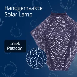 LUMIZ Solar Lampion Ikat Diamond - 28 cm - Future Dusk