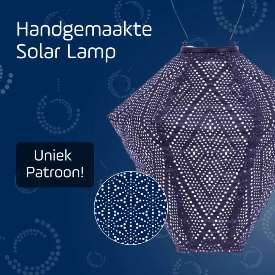 LUMIZ Solar Lampion Ikat Diamond - 28 cm - Future Dusk