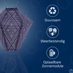 LUMIZ Solar Lampion Ikat Diamond - 28 cm - Future Dusk