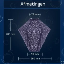 LUMIZ Solar Lampion Ikat Diamond - 28 cm - Future Dusk