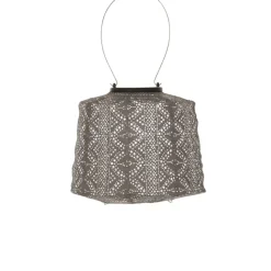 LUMIZ Solar Lampion Lace Lamp - 20 cm - Taupe