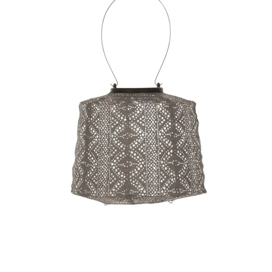 LUMIZ Solar Lampion Lace Lamp - 20 cm - Taupe