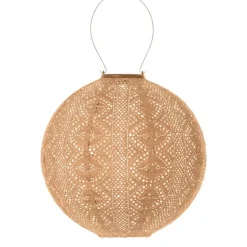 LUMIZ Solar Lampion Lace Rond - 30 cm - Abrikoos