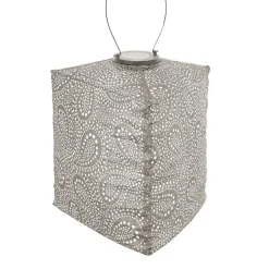 LUMIZ Solar Lampion Paisley Triangle - 28 cm - Licht Taupe
