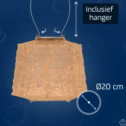 LUMIZ Solar Lampion Paisley Lamp - 20 cm - Abrikoos