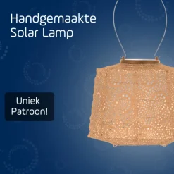 LUMIZ Solar Lampion Paisley Lamp - 20 cm - Abrikoos