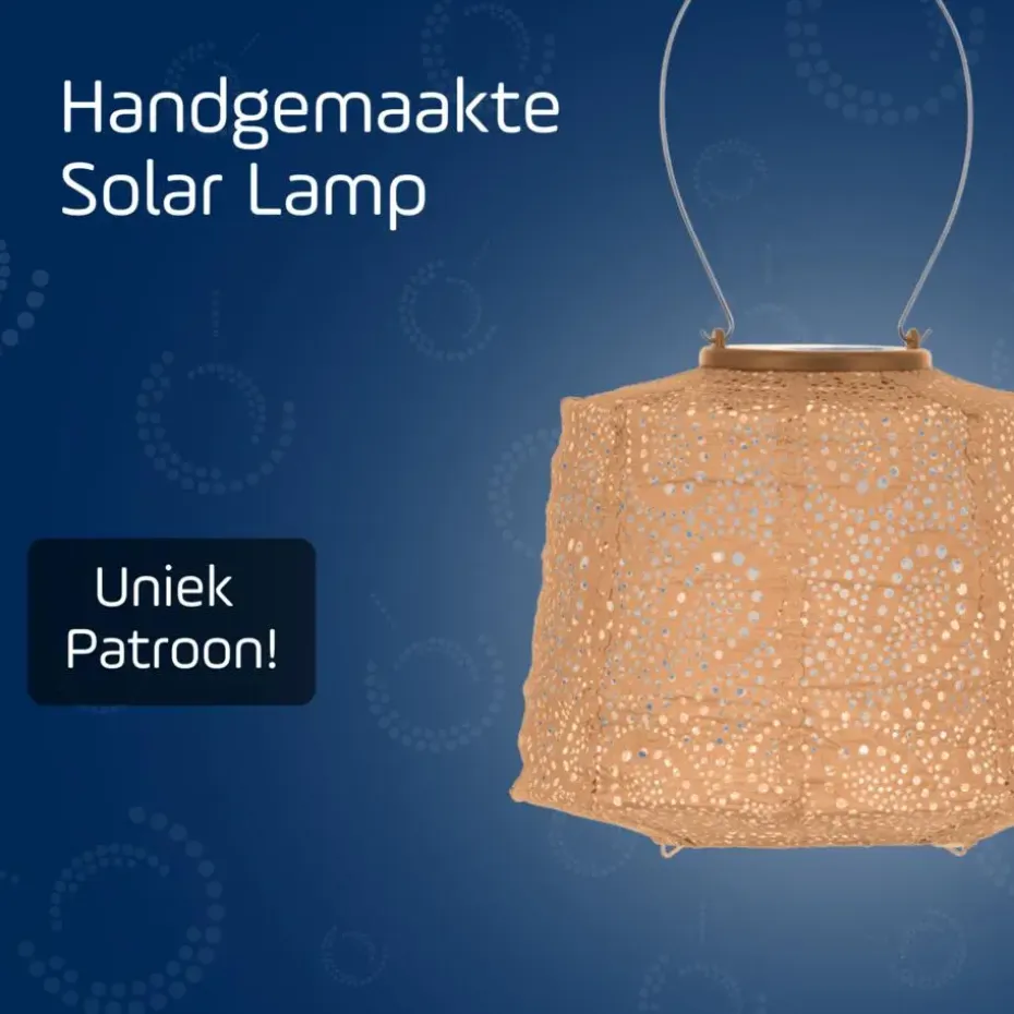 LUMIZ Solar Lampion Paisley Lamp - 20 cm - Abrikoos