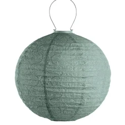 LUMIZ Solar Lampion Tigres Rond - 40 cm - Sage Green