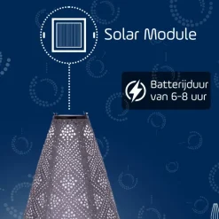 LUMIZ Solar Lampion Topaze Drop - 28 cm - Lichtpaars