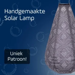 LUMIZ Solar Lampion Topaze Drop - 28 cm - Lichtpaars