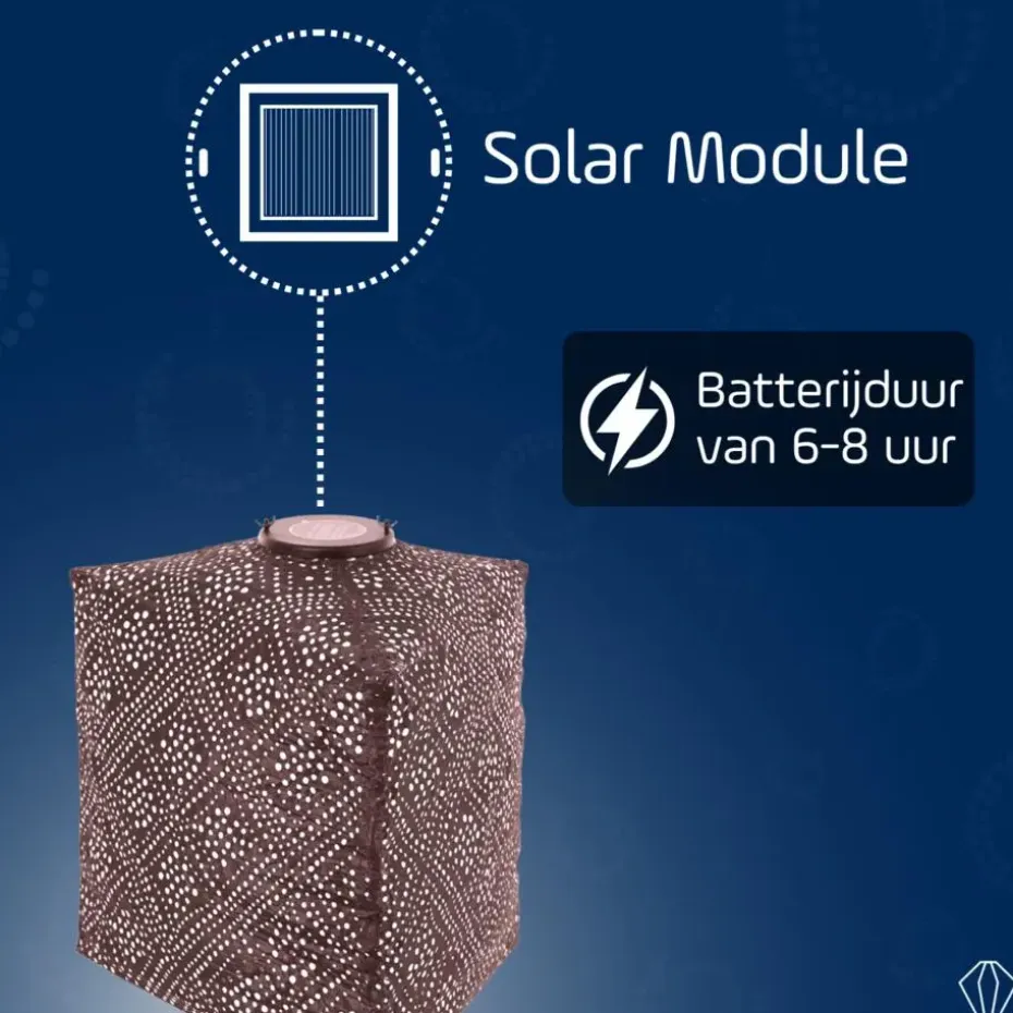 LUMIZ Solar Lampion Topaze Triangle - 28 cm - Plum