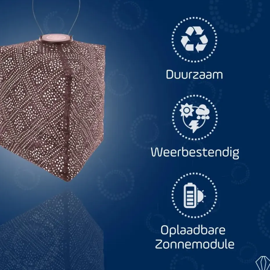 LUMIZ Solar Lampion Topaze Triangle - 28 cm - Plum