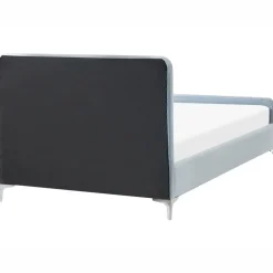 LUNAN - Tweepersoonsbed - Lichtblauw - 120 x 200 cm - Fluweel