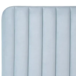 LUNAN - Tweepersoonsbed - Lichtblauw - 120 x 200 cm - Fluweel