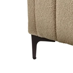 LUNAN - Tweepersoonsbed - Taupe - 160 x 200 cm - Bouclé